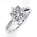 Gardenia Princess Moissanite Engagement Ring whitegold