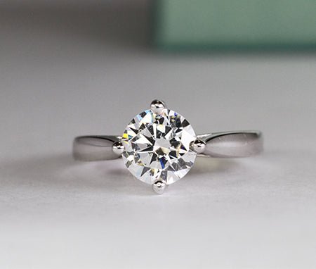 Gardenia Round Diamond Engagement Ring (Lab Grown Igi Cert) whitegold