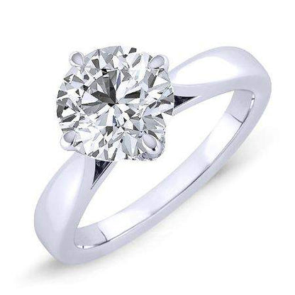 Gardenia Round Diamond Engagement Ring (Lab Grown Igi Cert) whitegold