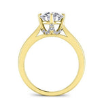 Gardenia Round Diamond Engagement Ring (Lab Grown Igi Cert) yellowgold