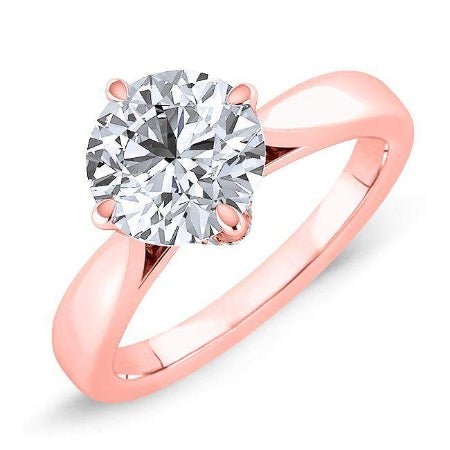 Gardenia Round Diamond Engagement Ring (Lab Grown Igi Cert) rosegold