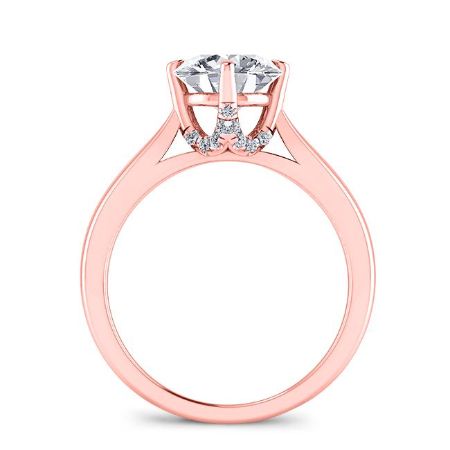 Gardenia Round Diamond Engagement Ring (Lab Grown Igi Cert) rosegold