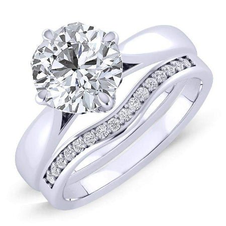 Gardenia Round Moissanite Bridal Set whitegold