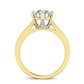 Gardenia Round Moissanite Engagement Ring yellowgold