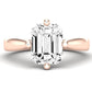 Gardenia Emerald Diamond Engagement Ring (Lab Grown Igi Cert) rosegold