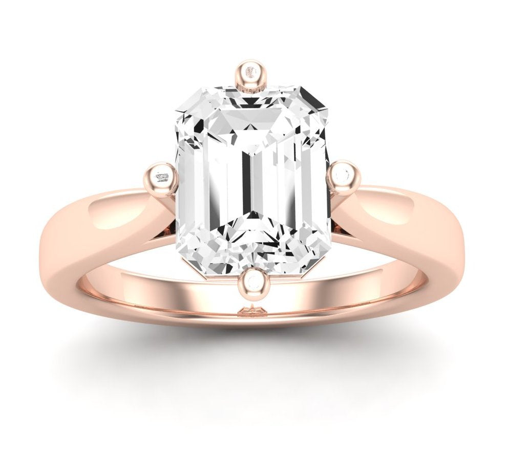 Gardenia Emerald Diamond Engagement Ring (Lab Grown Igi Cert) rosegold