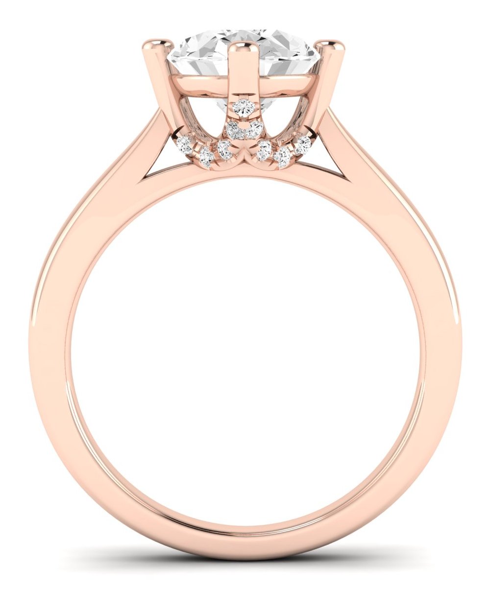Gardenia Oval Diamond Engagement Ring (Lab Grown Igi Cert) rosegold