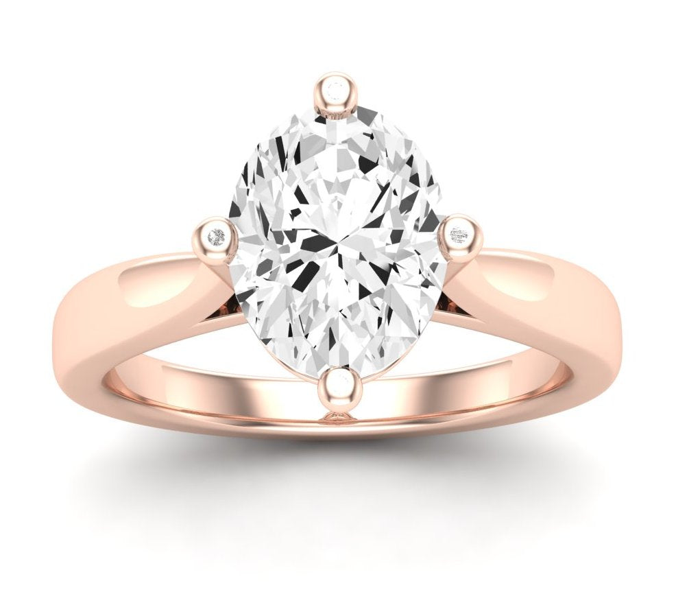 Gardenia Oval Diamond Engagement Ring (Lab Grown Igi Cert) rosegold
