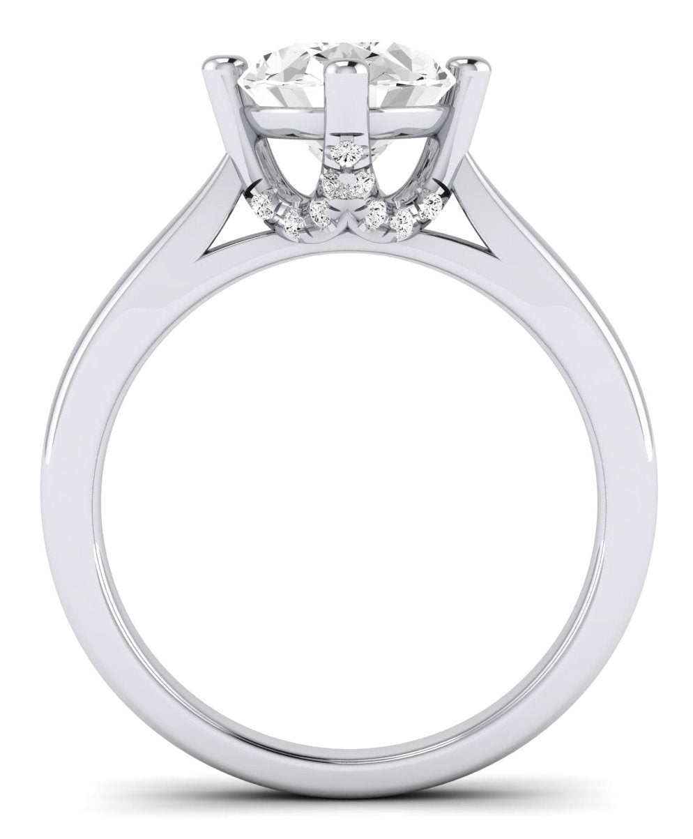 Gardenia Oval Diamond Engagement Ring (Lab Grown Igi Cert) whitegold