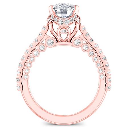 Garland Cushion Diamond Bridal Set (Lab Grown Igi Cert) rosegold