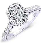 Garland Cushion Moissanite Engagement Ring whitegold