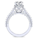 Garland Diamond Matching Band Only (engagement Ring Not Included) For Ring With Round Center whitegold