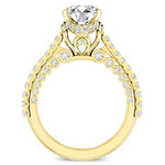 Garland Diamond Matching Band Only (engagement Ring Not Included) For Ring With Round Center yellowgold