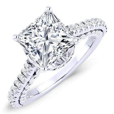 Garland Princess Diamond Engagement Ring (Lab Grown Igi Cert) whitegold