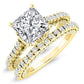 Garland Moissanite Matching Band Only (engagement Ring Not Included) For Ring With Princess Center yellowgold