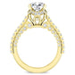 Garland Moissanite Matching Band Only (engagement Ring Not Included) For Ring With Round Center yellowgold