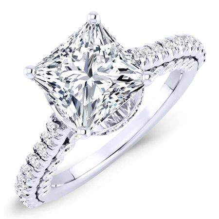 Garland Princess Diamond Engagement Ring (Lab Grown Igi Cert) whitegold