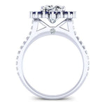 Gazania Cushion Diamond Bridal Set (Lab Grown Igi Cert) whitegold