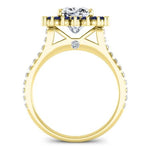 Gazania Cushion Moissanite Bridal Set yellowgold