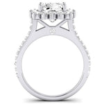 Gazania Diamond Matching Band Only (does Not Include Engagement Ring) For Ring With Cushion Center whitegold