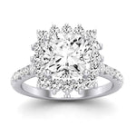 Gazania Diamond Matching Band Only (does Not Include Engagement Ring) For Ring With Cushion Center whitegold