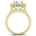 Gazania Diamond Matching Band Only (does Not Include Engagement Ring) For Ring With Cushion Center yellowgold