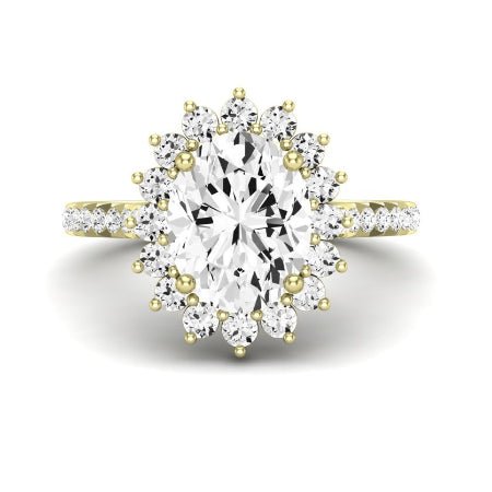 Gazania Diamond Matching Band Only (does Not Include Engagement Ring) For Ring With Oval Center yellowgold