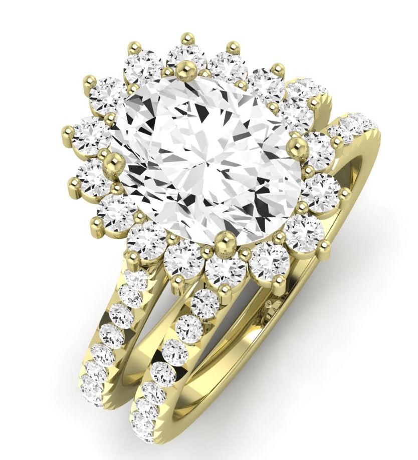 Gazania Diamond Matching Band Only (does Not Include Engagement Ring) For Ring With Oval Center yellowgold