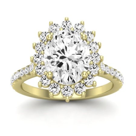 Gazania Diamond Matching Band Only (does Not Include Engagement Ring) For Ring With Oval Center yellowgold