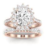 Gazania Diamond Matching Band Only (does Not Include Engagement Ring) For Ring With Oval Center rosegold