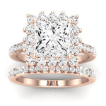 Gazania Diamond Matching Band Only (does Not Include Engagement Ring) For Ring With Princess Center rosegold