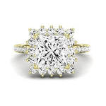Gazania Diamond Matching Band Only (does Not Include Engagement Ring) For Ring With Princess Center yellowgold