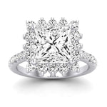 Gazania Diamond Matching Band Only (does Not Include Engagement Ring) For Ring With Princess Center whitegold