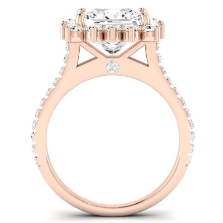 Gazania Diamond Matching Band Only (does Not Include Engagement Ring) For Ring With Princess Center rosegold