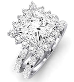 Gazania Diamond Matching Band Only (does Not Include Engagement Ring) For Ring With Princess Center whitegold