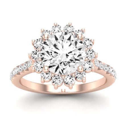 Gazania Diamond Matching Band Only (does Not Include Engagement Ring) For Ring With Round Center rosegold