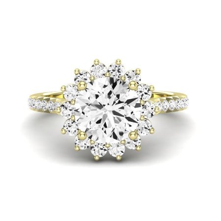 Gazania Diamond Matching Band Only (does Not Include Engagement Ring) For Ring With Round Center yellowgold