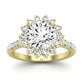 Gazania Diamond Matching Band Only (does Not Include Engagement Ring) For Ring With Round Center yellowgold