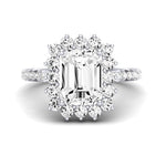 Gazania Emerald Diamond Bridal Set (Lab Grown Igi Cert) whitegold