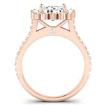 Gazania Emerald Diamond Bridal Set (Lab Grown Igi Cert) rosegold