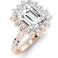 Gazania Emerald Diamond Engagement Ring (Lab Grown Igi Cert) rosegold