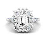 Gazania Emerald Diamond Engagement Ring (Lab Grown Igi Cert) whitegold