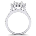 Gazania Emerald Diamond Bridal Set (Lab Grown Igi Cert) whitegold