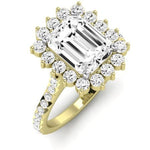 Gazania Emerald Diamond Bridal Set (Lab Grown Igi Cert) yellowgold