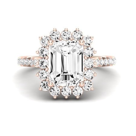 Gazania Emerald Diamond Bridal Set (Lab Grown Igi Cert) rosegold