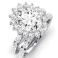 Gazania Oval Diamond Bridal Set (Lab Grown Igi Cert) whitegold