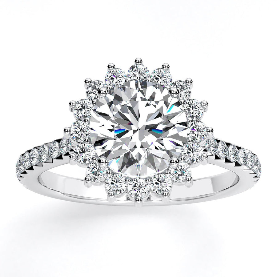 1.00 ct - Gazania - GIA Natural Round Diamond Engagement Ring