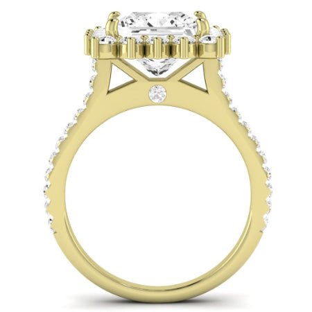 Gazania Diamond Matching Band Only (does Not Include Engagement Ring) For Ring With Princess Center yellowgold