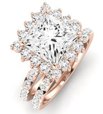 Gazania Diamond Matching Band Only (does Not Include Engagement Ring) For Ring With Princess Center rosegold