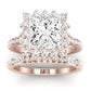 Gazania Moissanite Matching Band Only (does Not Include Engagement Ring) For Ring With Princess Center rosegold